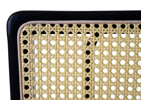 Mendler set di 2 sedie da pranzo HWC-K88 sedia poltrona legno poly-rattan metallo bouclé tessuto/tessuto nero 97708