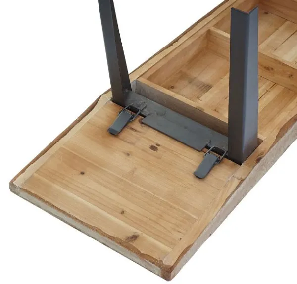 Panca Mendler HWC-A15b panca per sala da pranzo massello rustico legno di abete 160 cm 61762