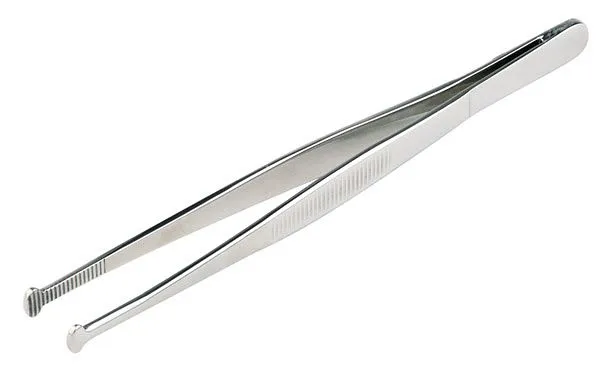 Pinzetta APS 145 x 1 cm acciaio inossidabile lucidata specchio superficie di presa scanalata punte arrotondate sulla parte...