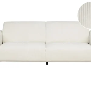 3 Seater Corduroy Sofa White ASKIM