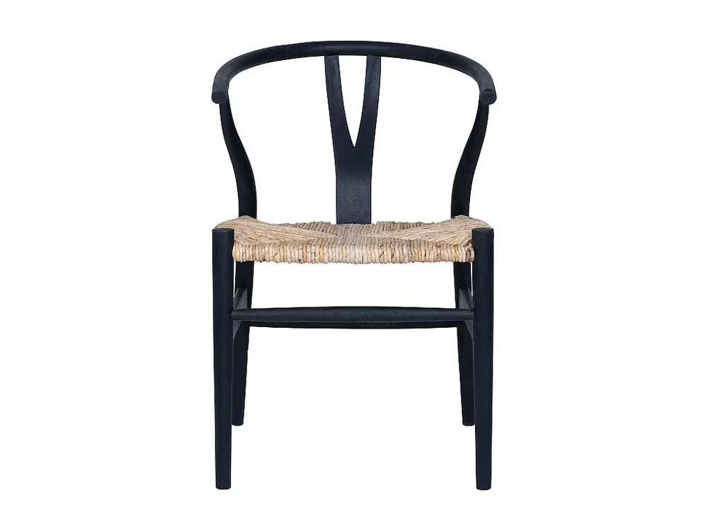 Sedia Teak e Paglia Naturale e Nero Lotto di 6 POGIANA