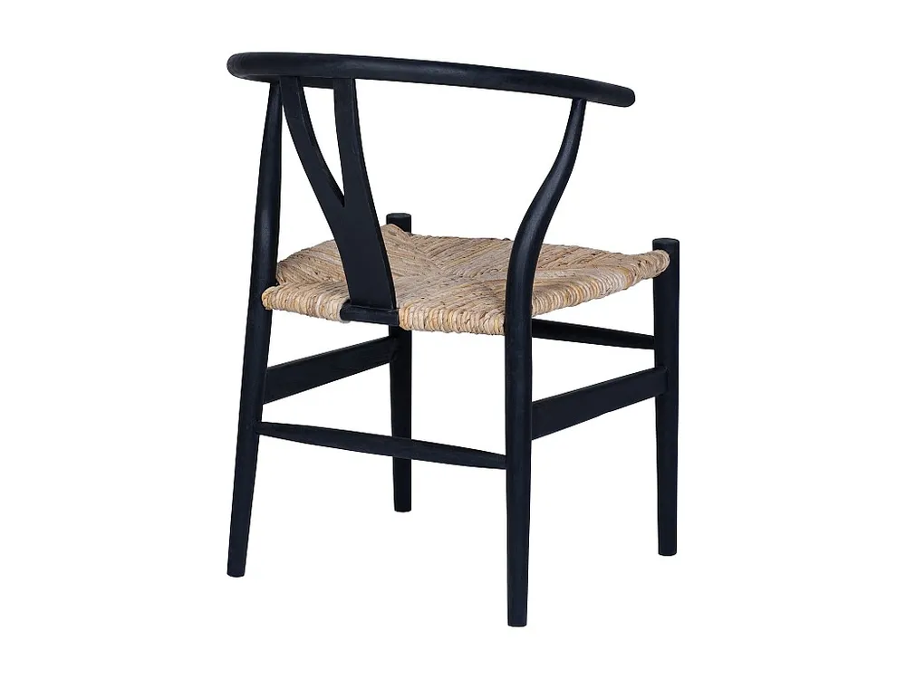 Sedia Teak e Paglia Naturale e Nero Lotto di 6 POGIANA