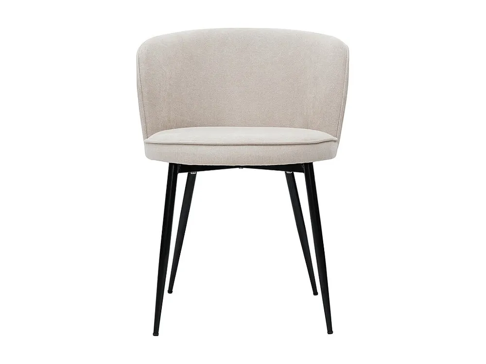 Sedie design tessuto effetto velluto crema (set di 2) SERIF