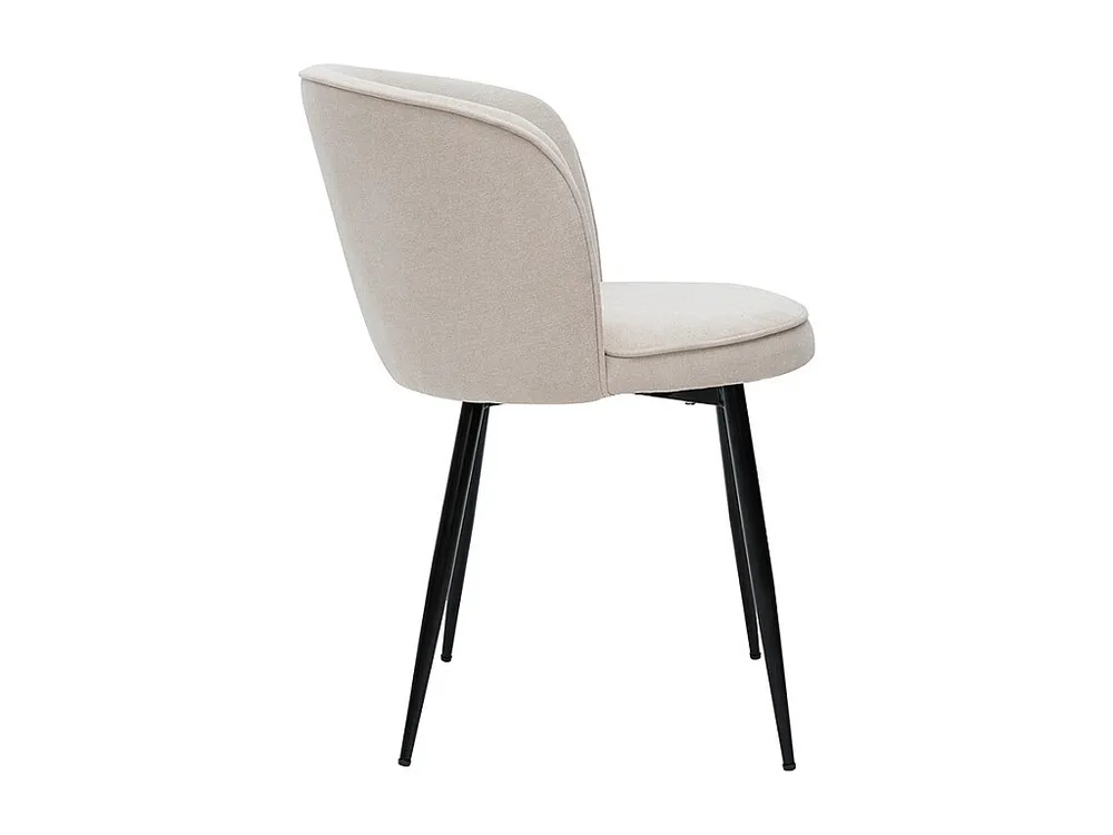 Sedie design tessuto effetto velluto crema (set di 2) SERIF