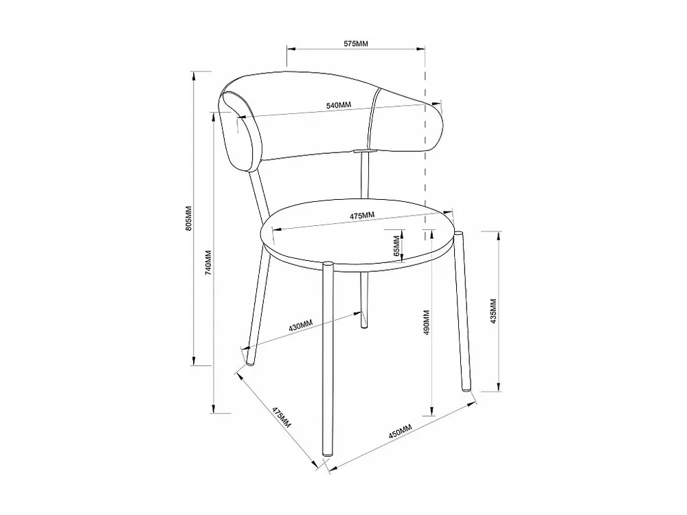 Sedie Rebecca Mobili Zeita 80,5x47,5x57,5 Tessuto Poliestere Acciaio Verde Recente SET 2 pezzi