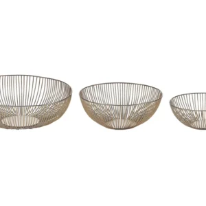 Set 3 Decorative Bowls Gold GARUT