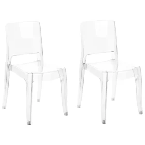 Set 2 Dining Chairs Cristallino WESTBRIDGE