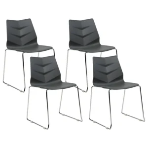 Set 4 Dining Chairs Dark Grey HARTLEY