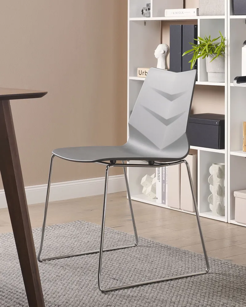 Set 4 Dining Chairs Dark Grey HARTLEY