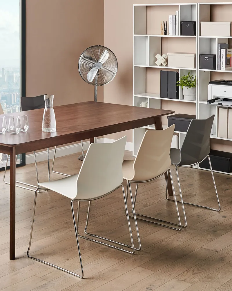 Set 4 Dining Chairs Dark Grey HARTLEY