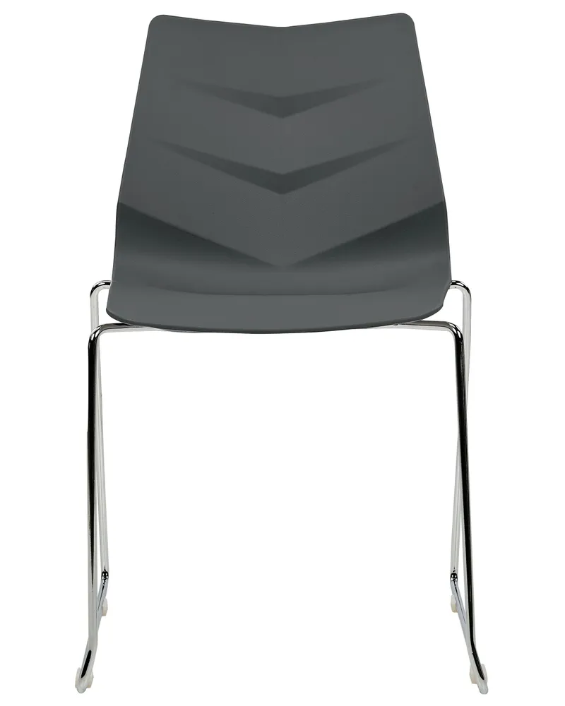 Set 4 Dining Chairs Dark Grey HARTLEY