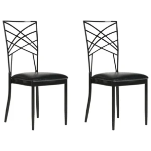 Set 2 Dining Chairs Nero notte GIRARD