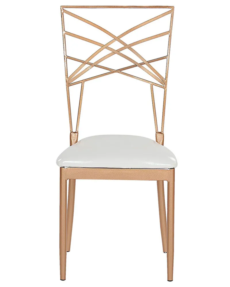 Set 2 Dining Chairs Rose Gold GIRARD