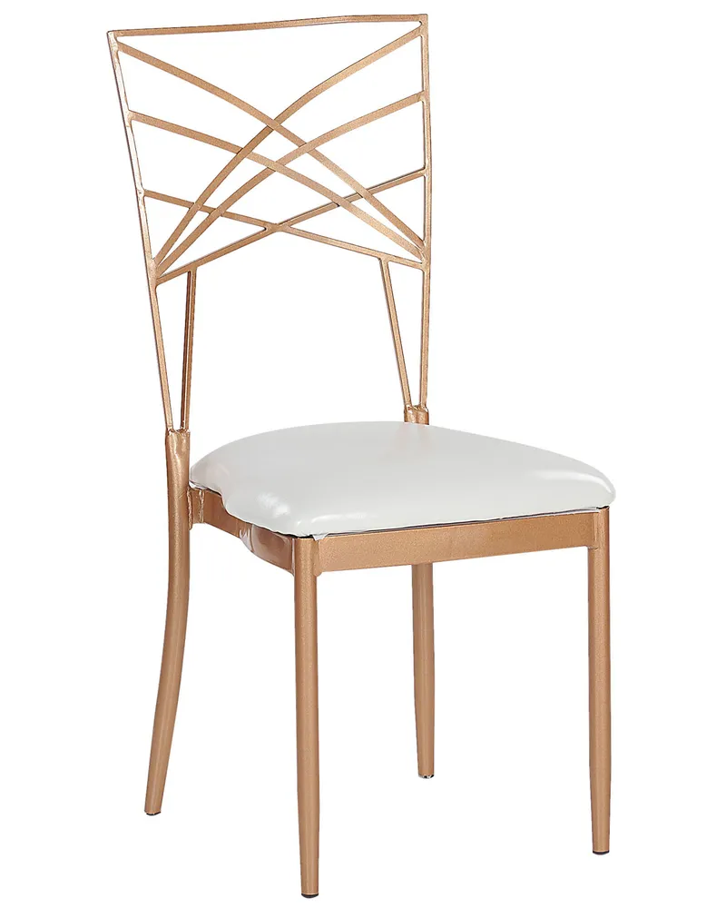 Set 2 Dining Chairs Rose Gold GIRARD