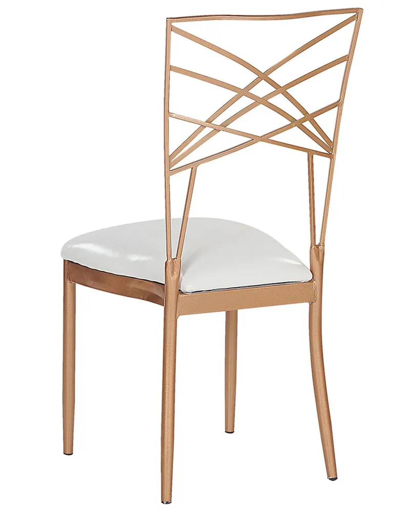 Set 2 Dining Chairs Rose Gold GIRARD