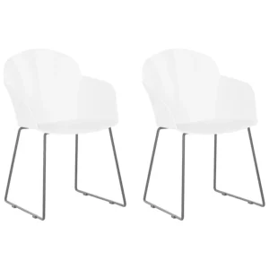 Set 2 Dining Chairs White SYLVA