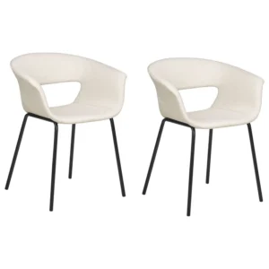 Set 2 Fabric Dining Chairs Panna ELMA