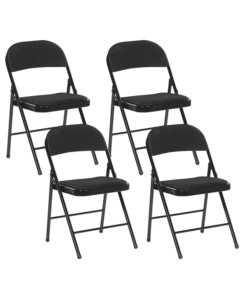 Set 4 Folding Chairs Nero notte SPARKS