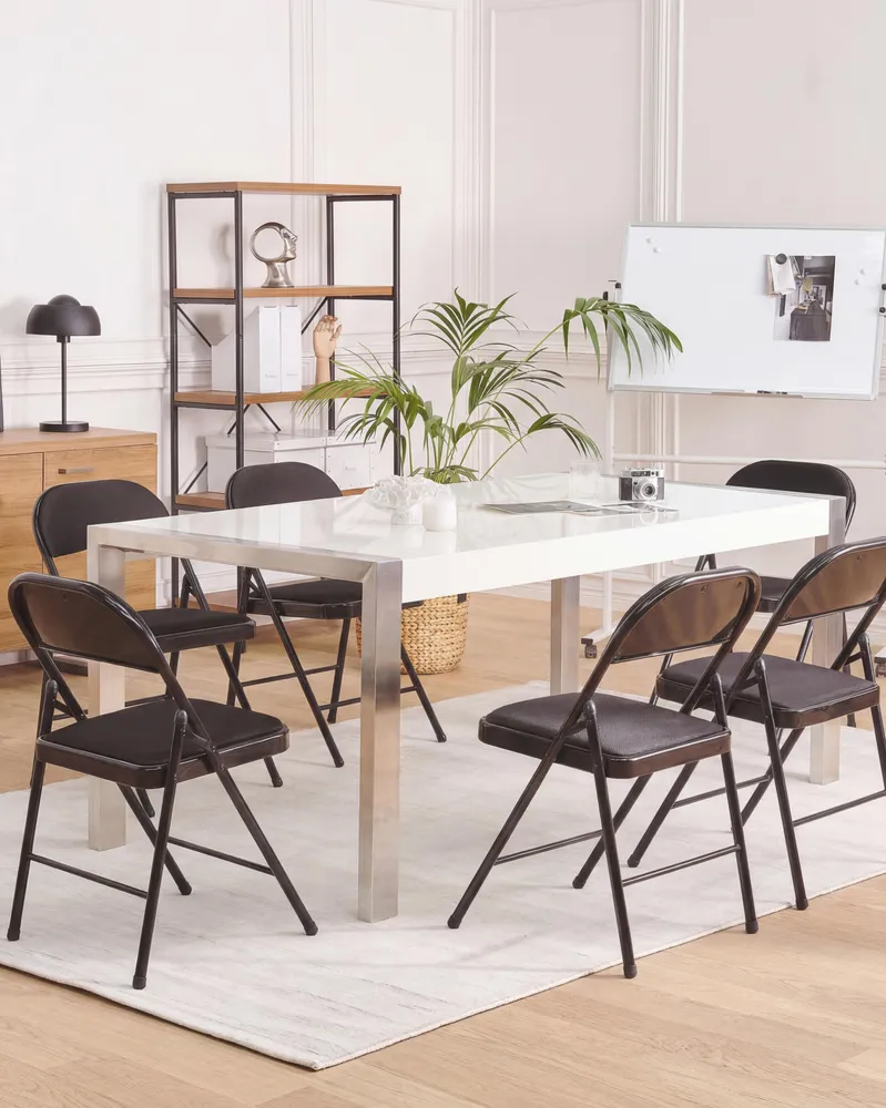 Set 4 Folding Chairs Nero notte SPARKS