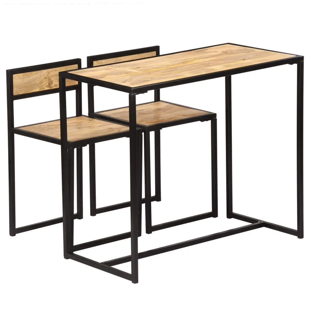 Set per Sala da Pranzo 3 pz Legno Massello di Mango