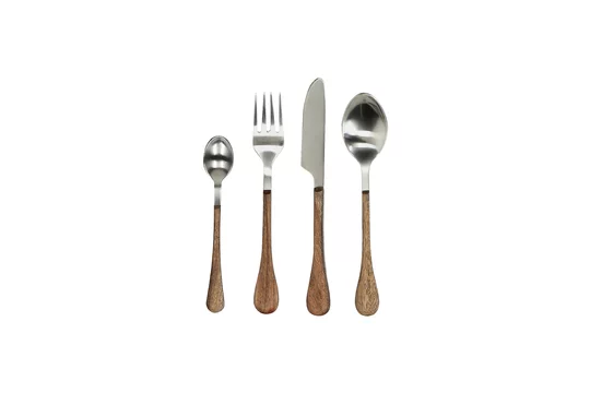 Set di 16 posate legno limpido Rémy Pomax - 15cm