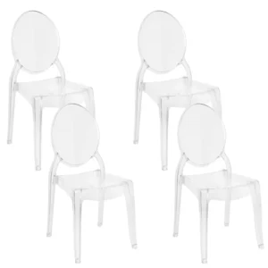 Set di 4 sedie acrilico trasparente MERTON