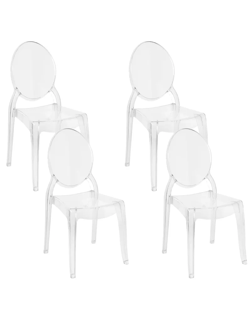 Set di 4 sedie acrilico trasparente MERTON