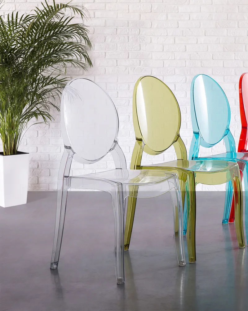 Set di 4 sedie acrilico trasparente MERTON