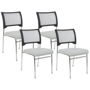 Set di 4 sedie da conferenza grigio SEDALIA
