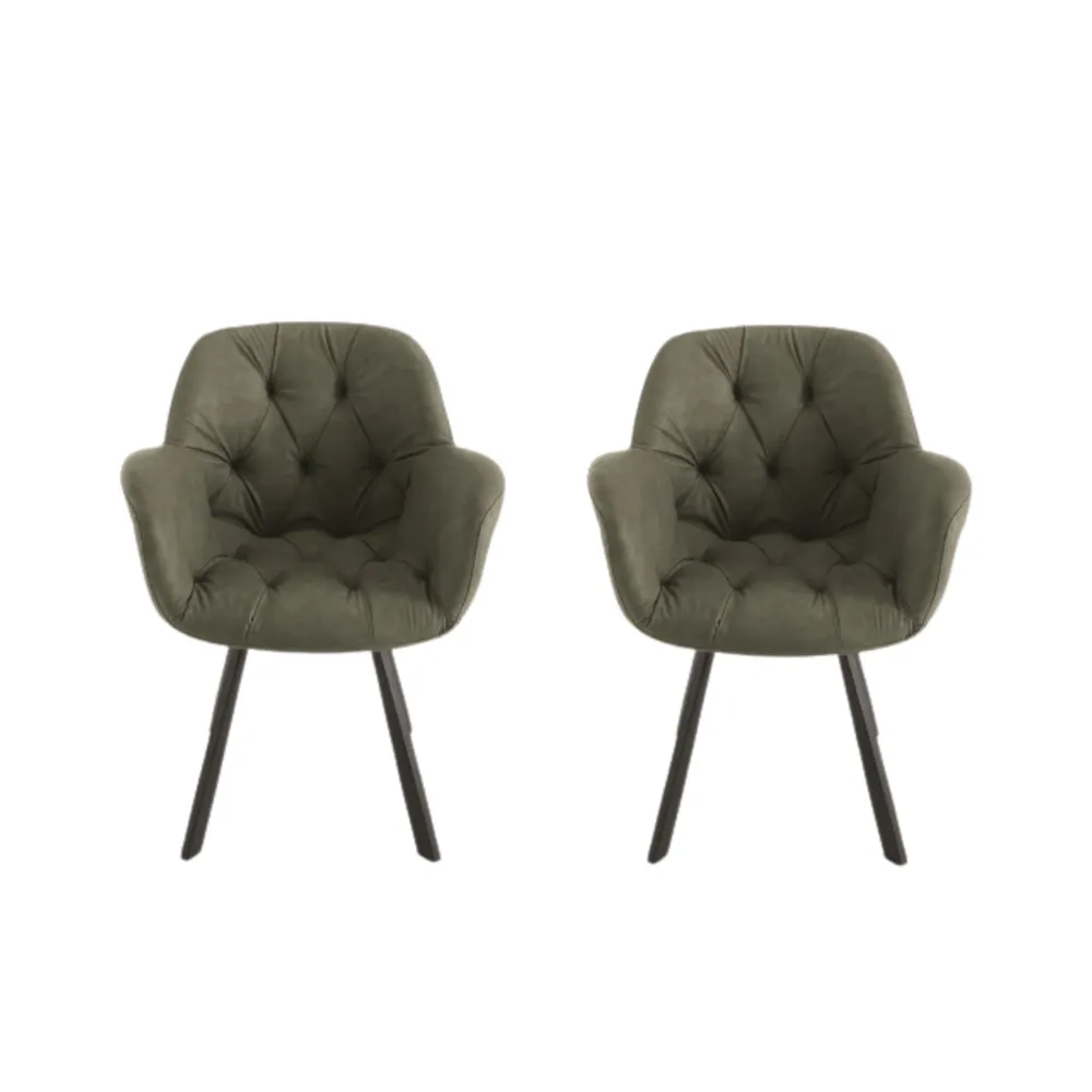 Set di sedie imbottite ecopelle morbido touch "Town" moderne da soggiorno cm 66x65 85h