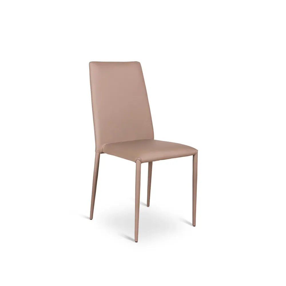 Set di sedie imbottite "Lavanda" moderne similpelle da soggiorno impilabili cm 42x40 96h
