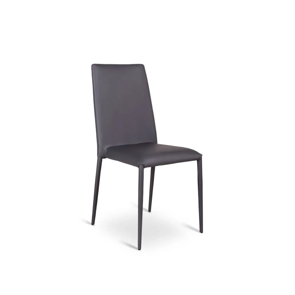 Set di sedie imbottite "Lavanda" moderne similpelle da soggiorno impilabili cm 42x40 96h