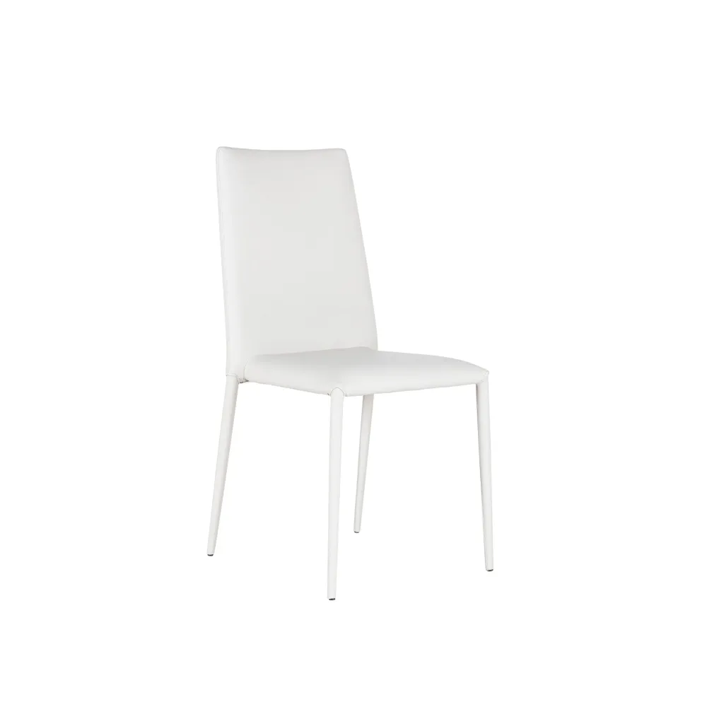Set di sedie imbottite "Lavanda" moderne similpelle da soggiorno impilabili cm 42x40 96h