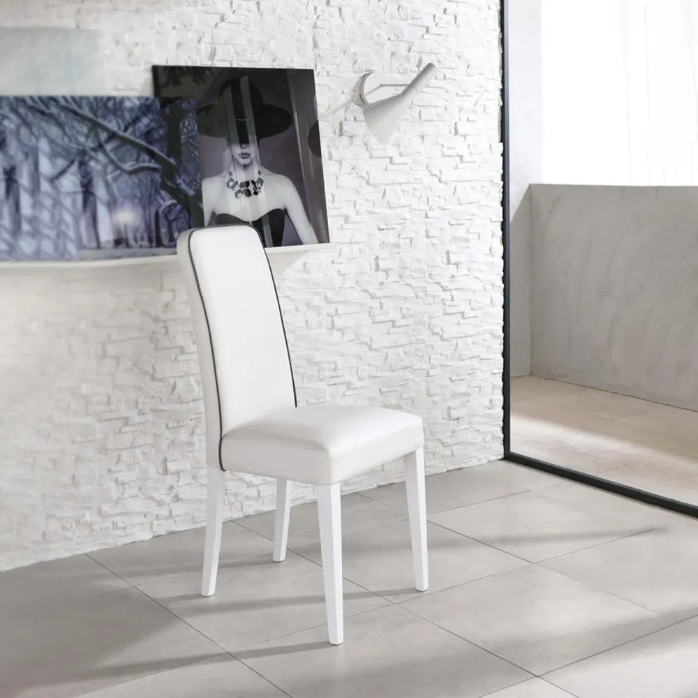 Set di sedie imbottite da soggiorno "Gardenia" moderne similpelle cm 46x59 99h