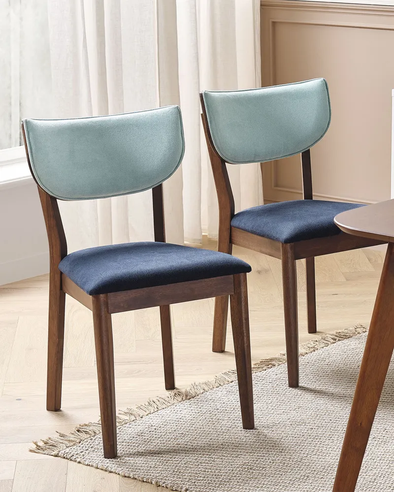 Set di 2 sedie legno blu MOKA