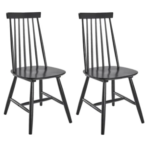 Set di 2 sedie legno nero BURBANK