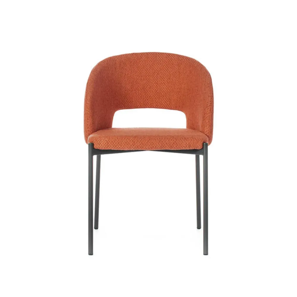 Set di sedie moderne imbottite "Erica" da pranzo tessuto cm 56x52 78,5h
