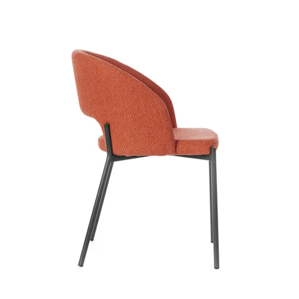 Set di sedie moderne imbottite "Erica" da pranzo tessuto cm 56x52 78,5h