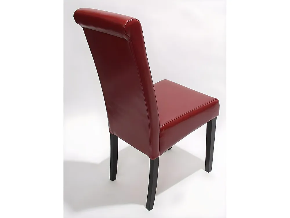 Set 2x sedie Novara II pelle sala da pranzo 60x41x99cm rosso piedi scuri