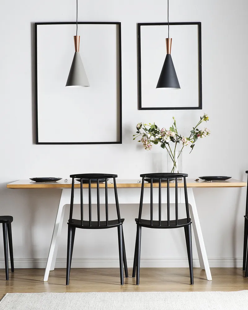 Set di 2 sedie plastica nero VENTNOR