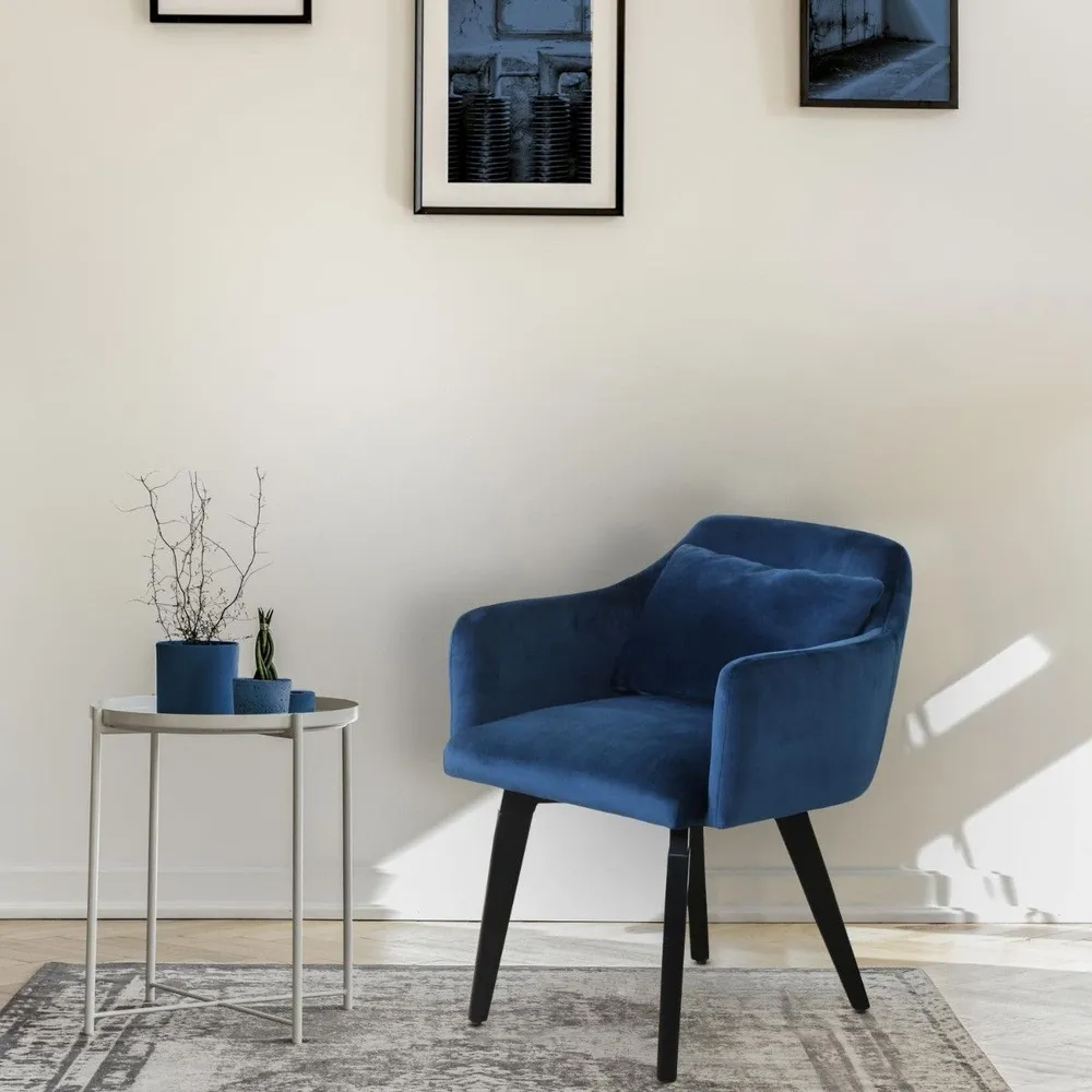 Set di 20 sedie / poltrone Gybson velluto blu