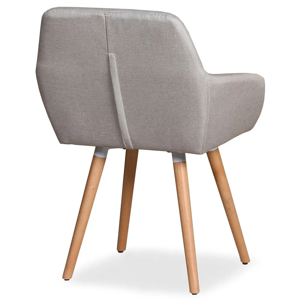 Set di 2 sedie / poltrone scandinave Frida intessuto nocciola