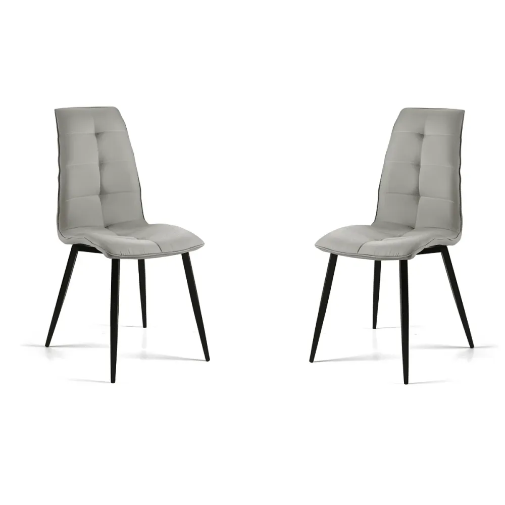 Set di sedie da pranzo "Arper" tessuto con base metallo cm 43x58 96h