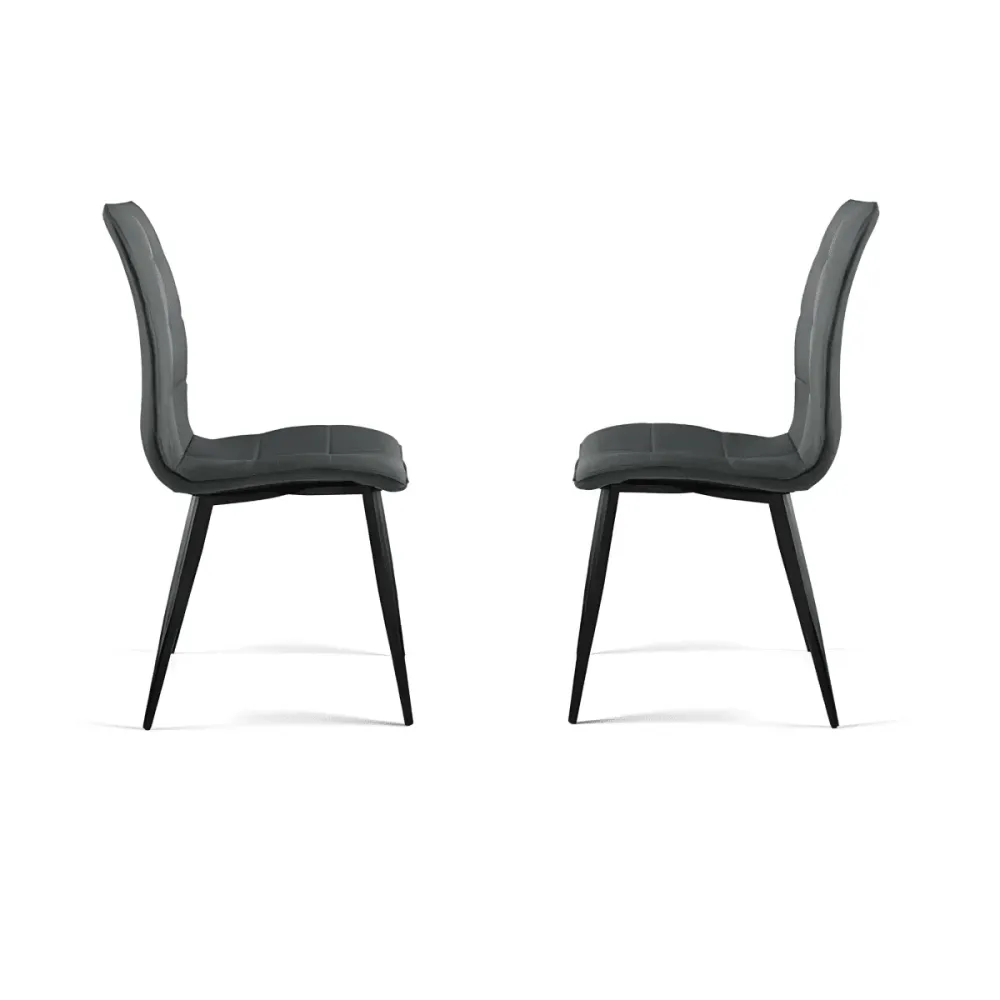 Set di sedie da pranzo "Arper" tessuto con base metallo cm 43x58 96h