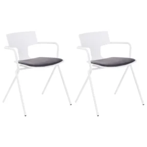 Set di 2 sedie da pranzo bianco e nero MANSON