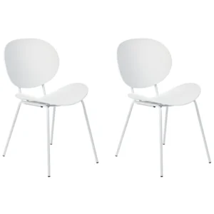 Set di 2 sedie da pranzo bianco SHONTO