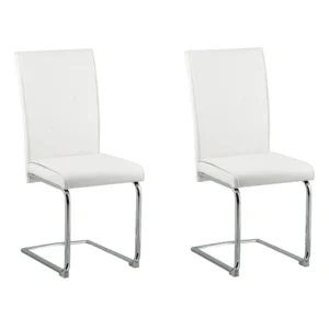 Set di 2 sedie da pranzo ecopelle camoscio ROVARD