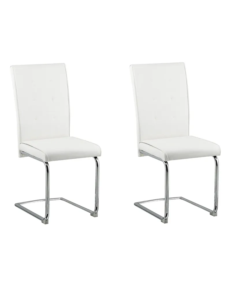 Set di 2 sedie da pranzo ecopelle camoscio ROVARD