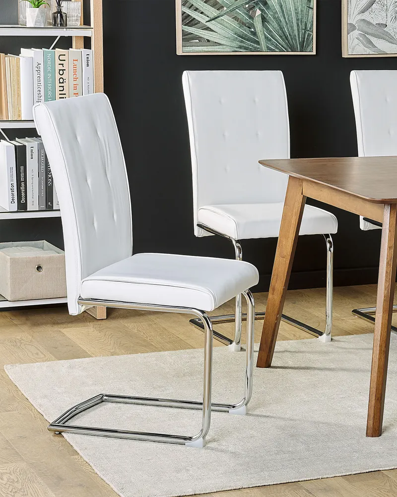 Set di 2 sedie da pranzo ecopelle camoscio ROVARD