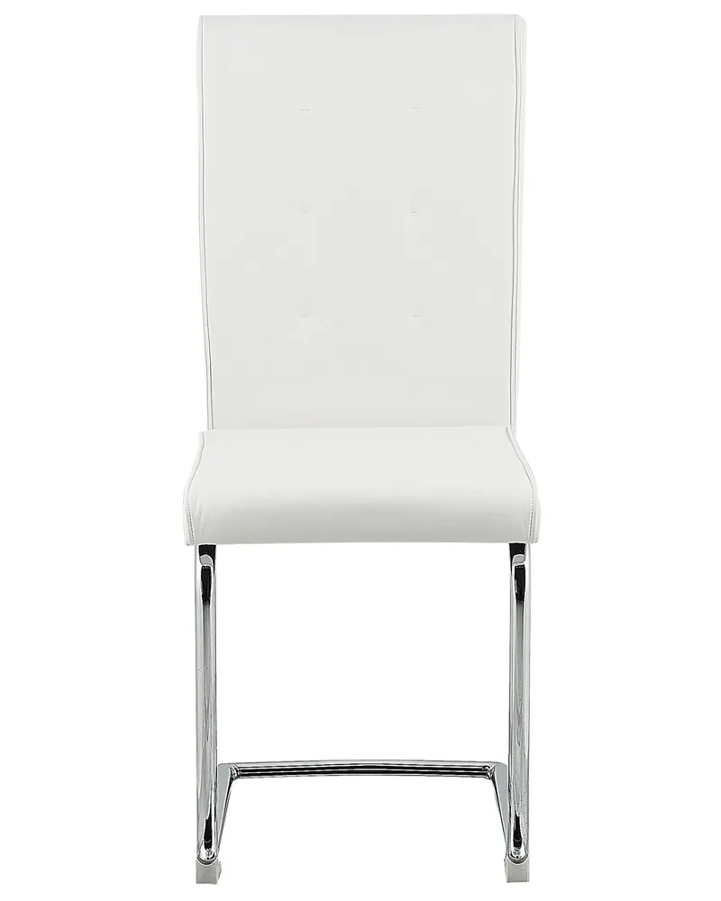 Set di 2 sedie da pranzo ecopelle camoscio ROVARD